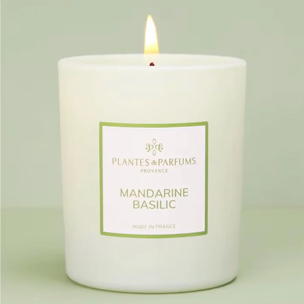 PLANTES & PARFUMS PROVENCE CANDLE Mandarine Basilic scent
